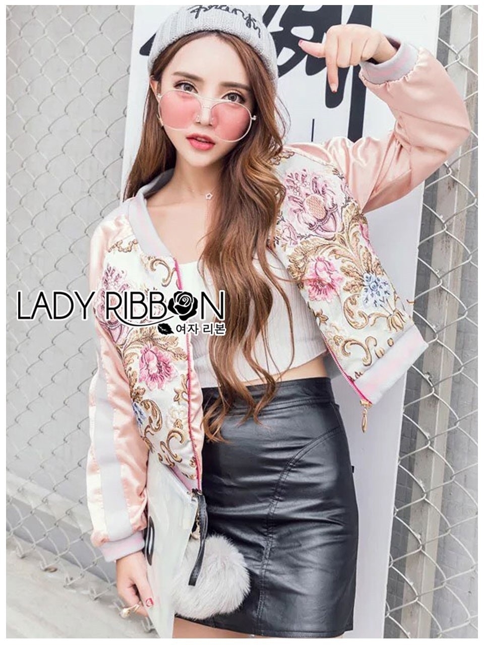 พร้อมส่ง บอมเบอร์แจ๊กเก็ตผ้าซาติน
