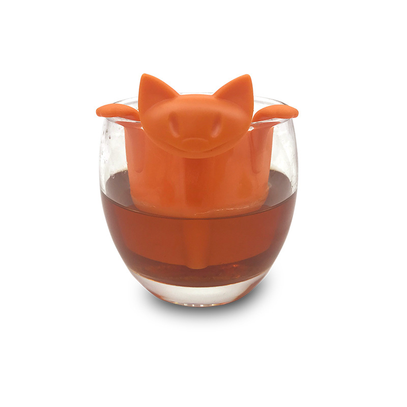 ที่กรองชา ซิลิโคน tea infuser ลายแมวเกาะถ้วย มี 3 สี