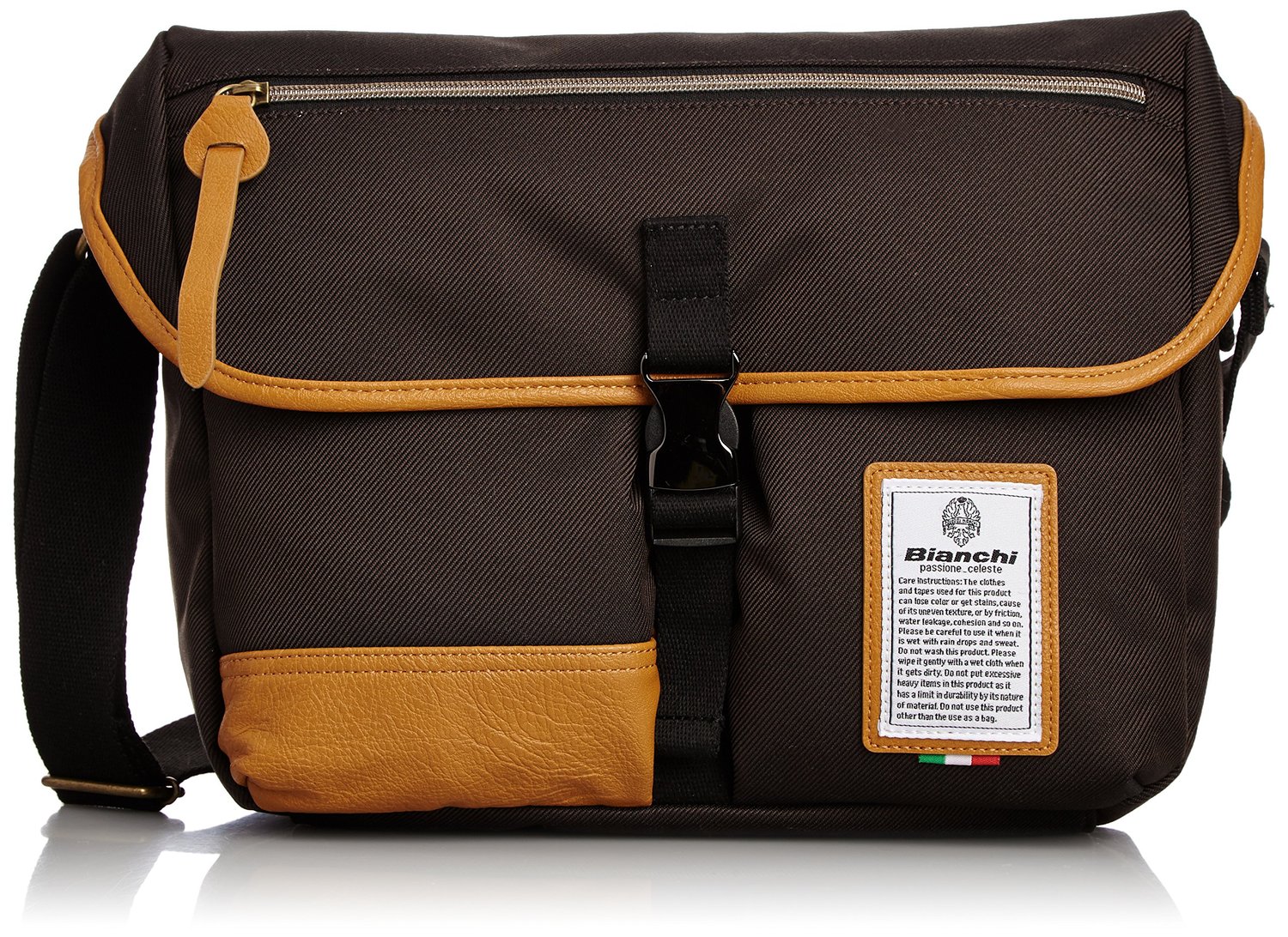 Bianchi - LBTC-03 : A4 Messenger Choco (สีน้ำตาลแดง/ ขอบหนังสีน้ำตาล)