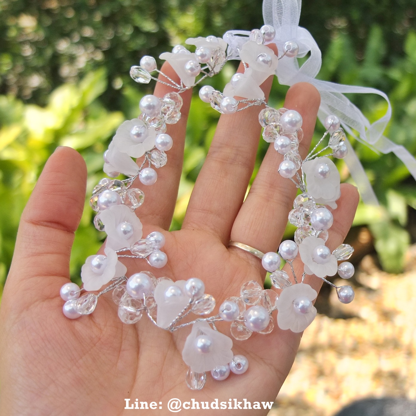 ที่ดาดผมดอกไม้พลาสติก แซมมุก