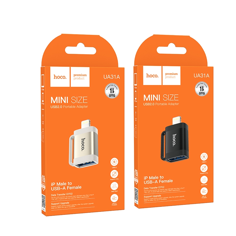 ตัวแปลง Hoco UA31A iP male to USB female OTG Adapter
