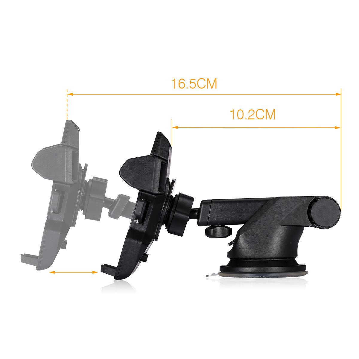 ที่หนีบโทรศัพท์ติดบนรถ Long Neck One-Touch Car Mount สีดำ-เหลือง