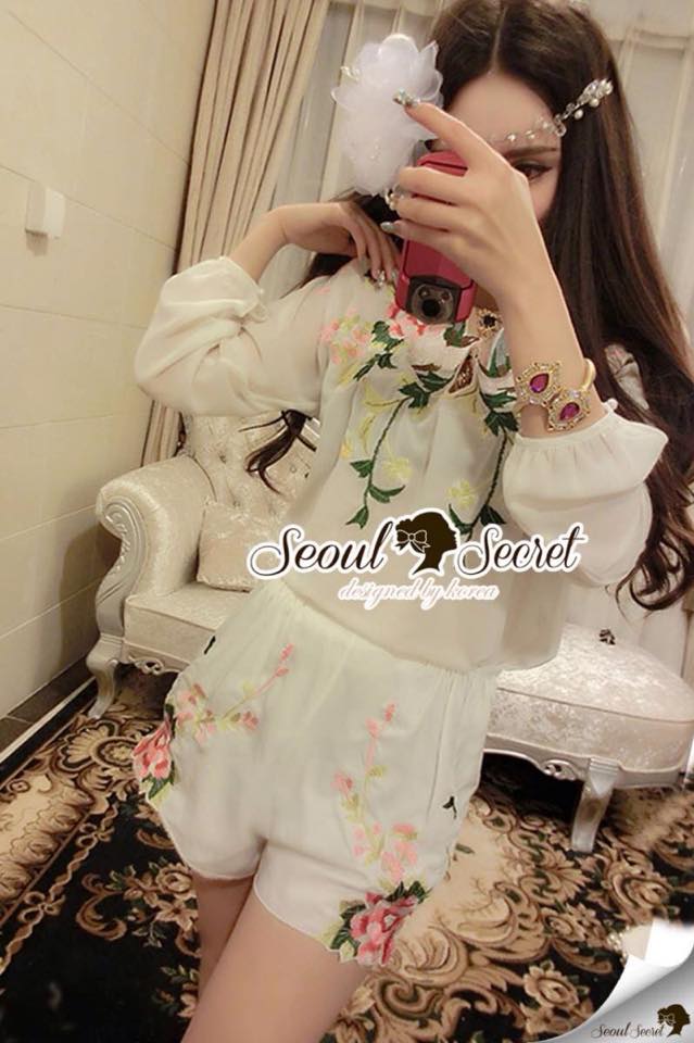 พร้อมส่ง ตัวเสื้อเนื้อผ้า Chiffon เนื้อทรายหนา