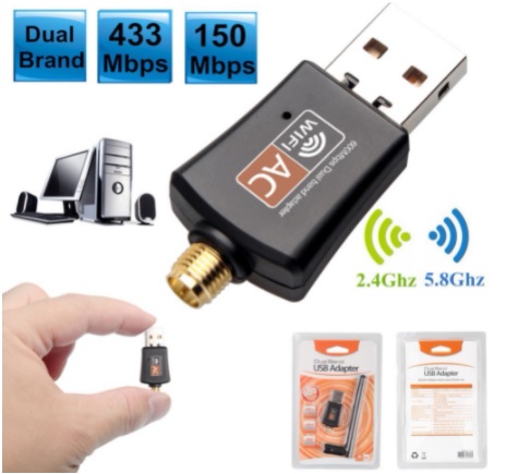 รองรับ5G❗️ Dual Band USB Adapter wifi 600 Mbps เสาตัวรับสัญญานรองรับ 2.4G และ 5G
