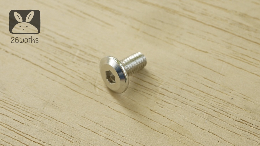 สกรูหัวแบน ชุบเงา M6x12 mm