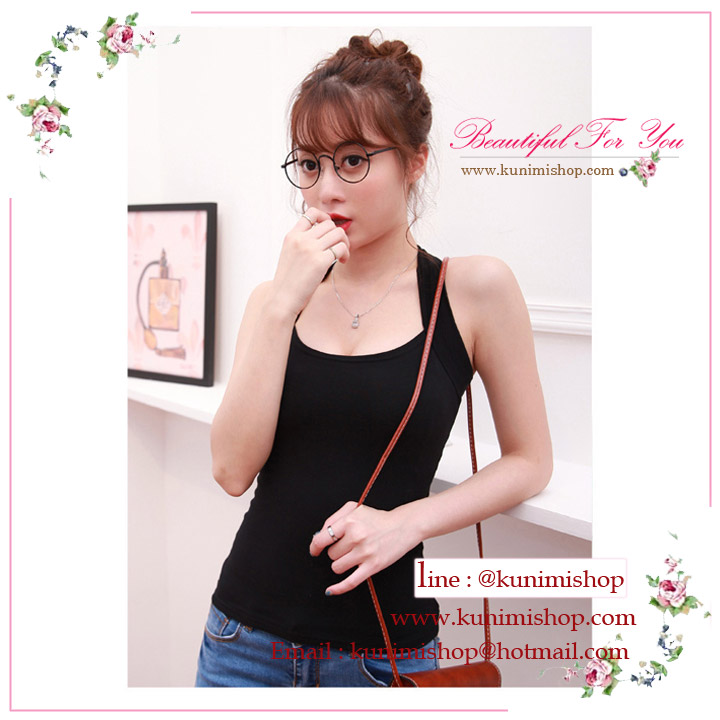เสื้อกล้ามเต็มตัว เสื้อซับใน ไม่มีฟองน้ำเสริมอก มี 2 สี ขาว ดำ ขนาด : รอบอกไม่เกิน 35 นิ้ว รอบเอวไม่เกิน 30 นิ้ว เสื้อยาว 60 ซม