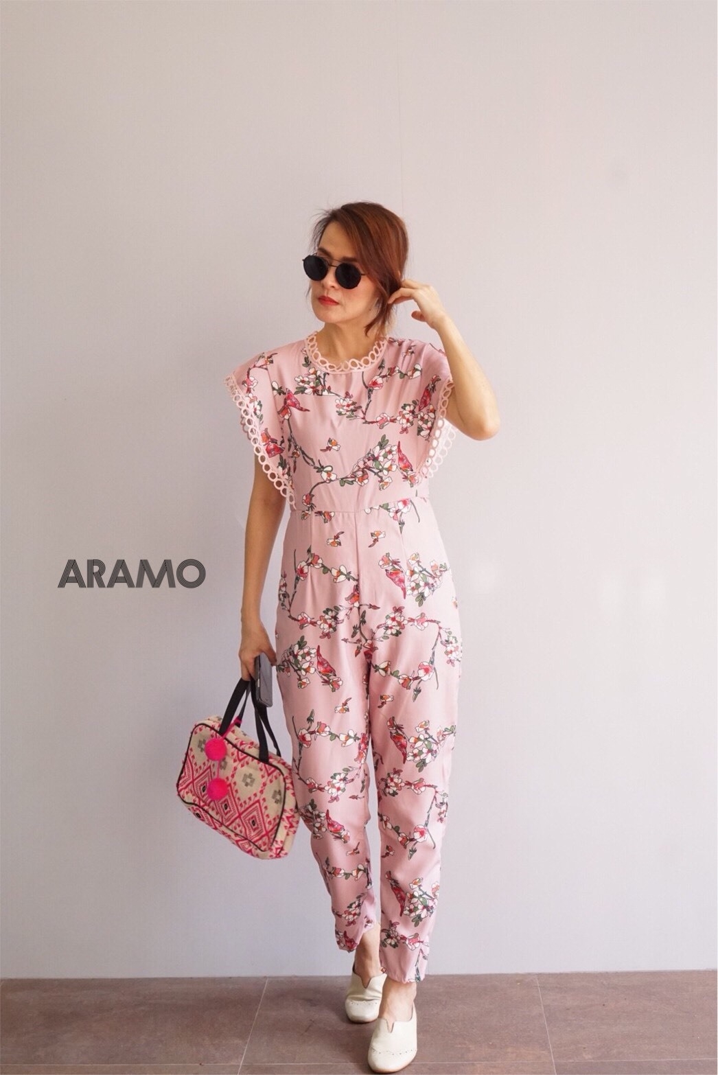 เสื้อผ้าเกาหลี พร้อมส่ง Jumpsuit งานผ้าเกาหลี