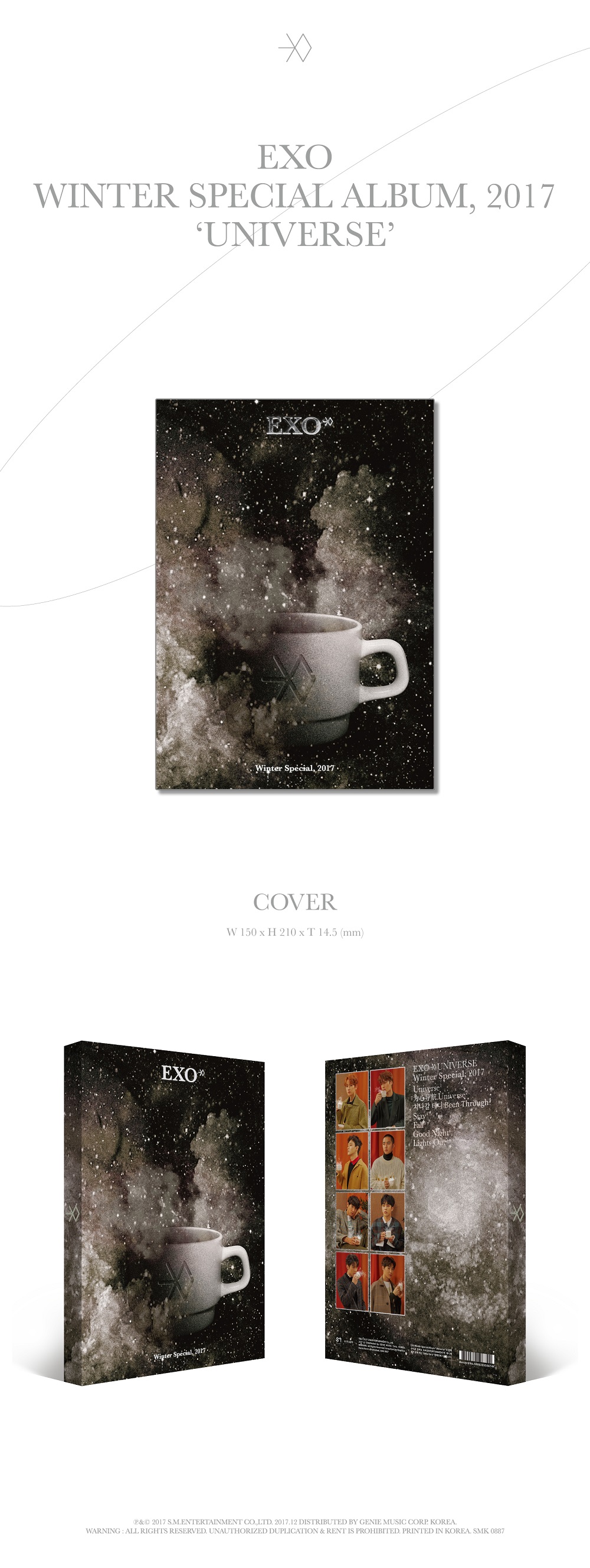 [Pre] EXO : 2017 Winter Special Album - Universe +Poster