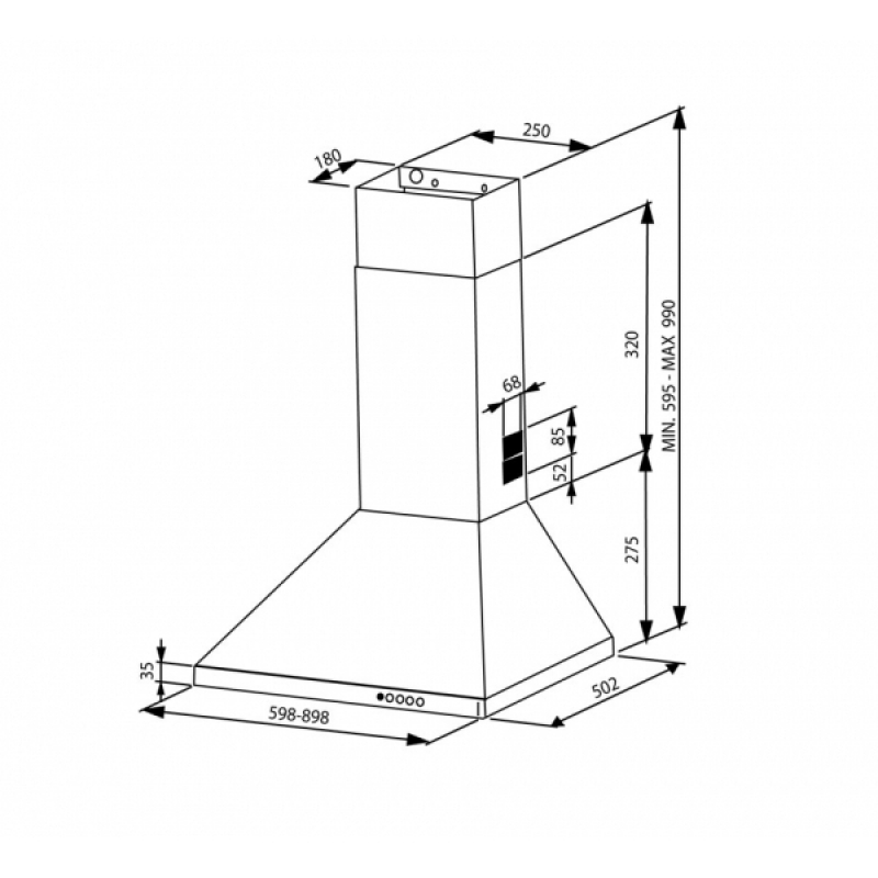 เครื่องดูดควัน MEX รุ่น KF1610X90AL