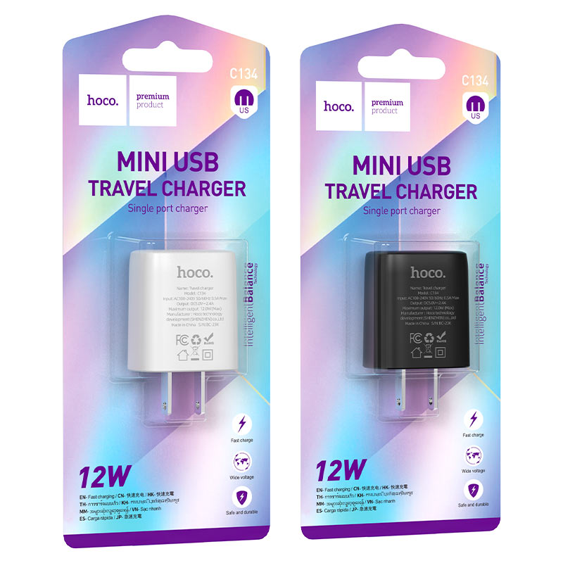 Hoco Wall charger “C134 Solid” US หัวชาร์จ 1 USB