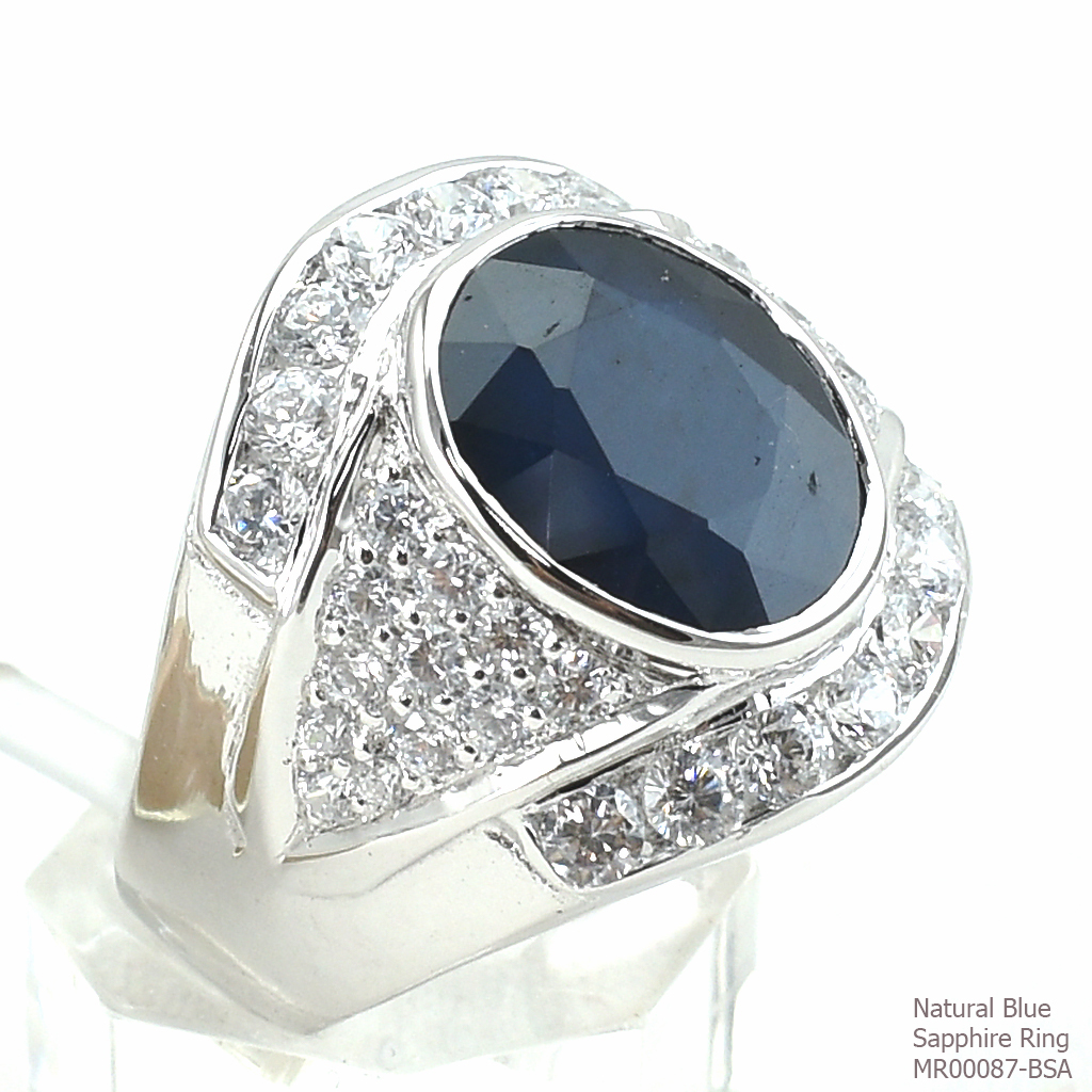 SKJewelryFactory แหวนชายไพลินแท้ นน. 6 กะรัต ++ MR00087-BSA