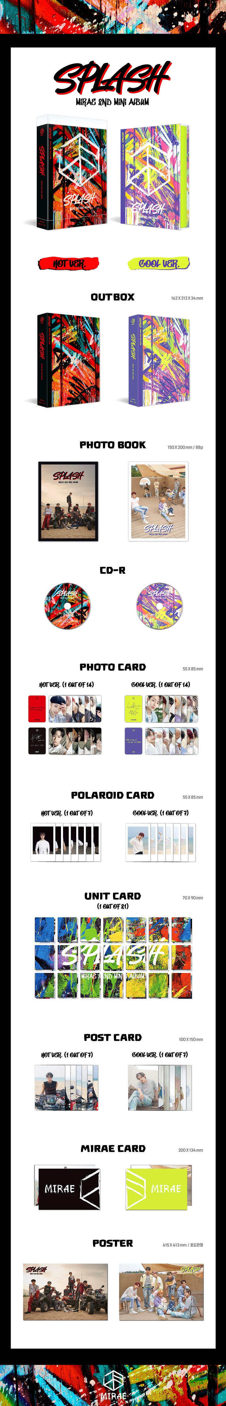 [Pre] MIRAE : 2nd Mini Album - Splash (Random Ver.)