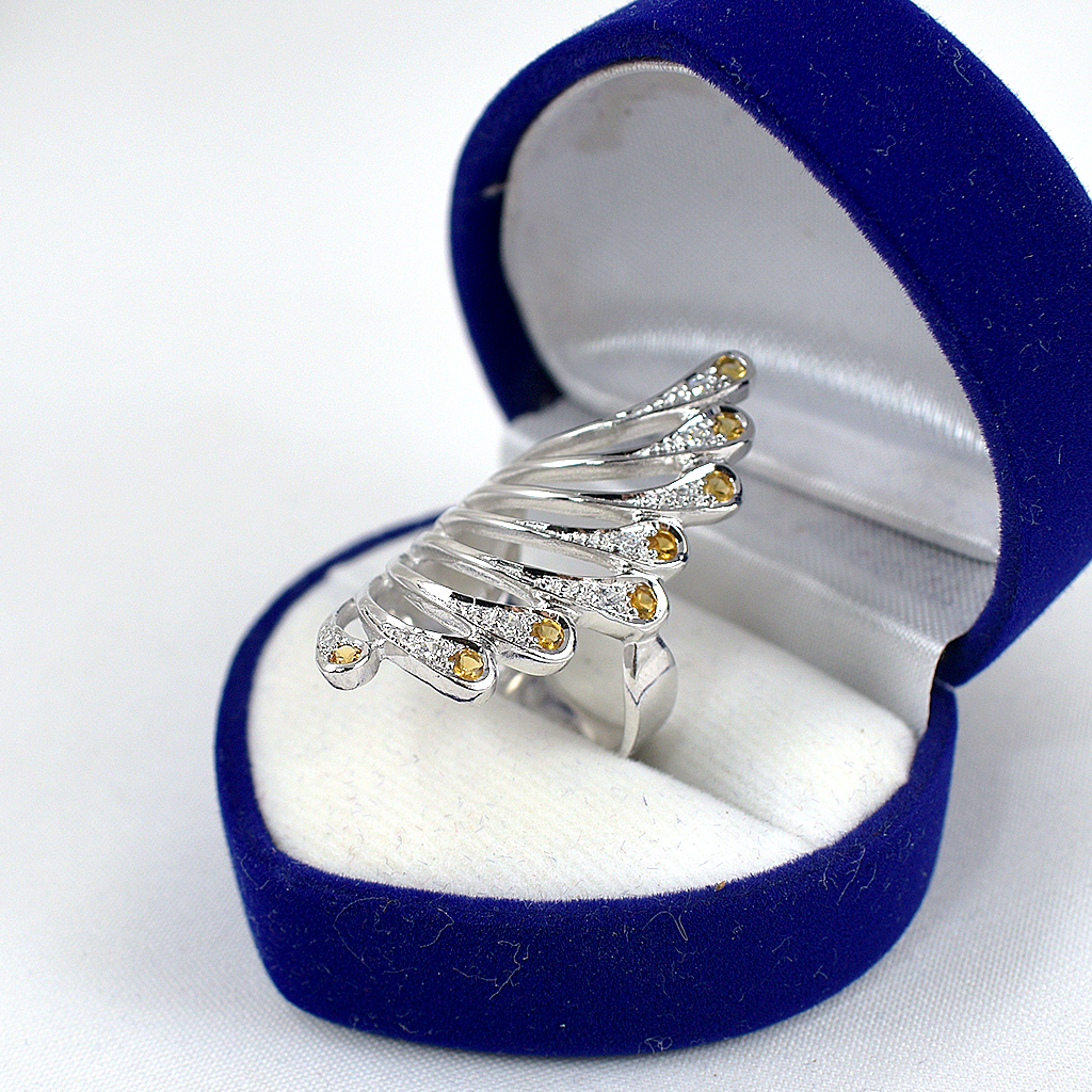 SKJewelryfactory แหวนปีกนก ดีไซน์ไม่เหมือนใคร แรงบันดาลใจการออกแบบมาจากนก ER01920-CIT