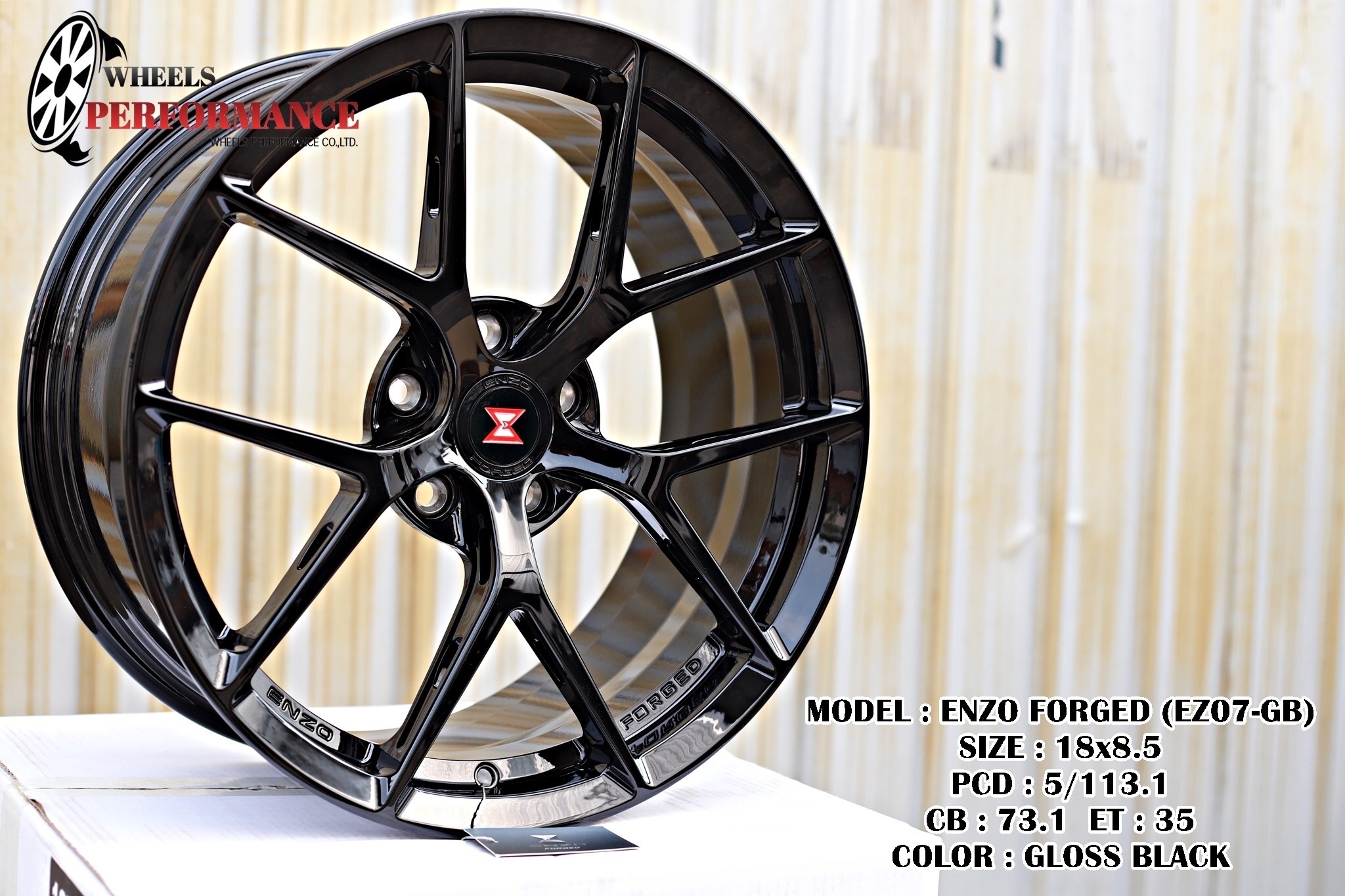 ล้อ Enzo Forged EZ07 ขอบ18x8.5 5x112-114.3 ET35 Gloss Balck *ราคาต่อวง* ล้อ Forged แท้ๆ สำเนา