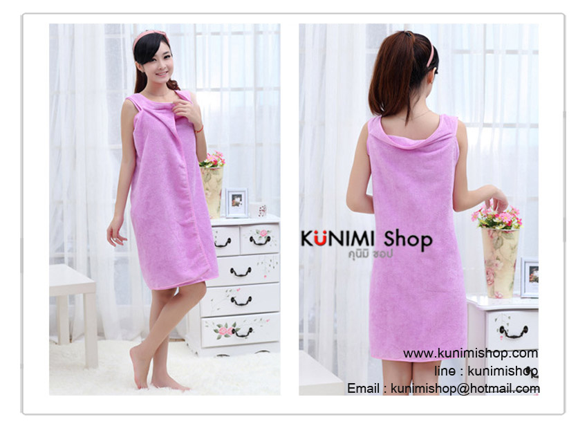 ผ้าขนหนู,ผ้าเช็ดตัว,ผืนใหญ่,ราคาถูก,ไม่โป๊,ไม่หลุด,มีที่สอด,สีชมพู,สีขาว,สีฟ้า,สีม่วง,สีน้ำตาล,ผู้หญิง,ผู้ชาย,มีที่สอดแขน,เกาะอก