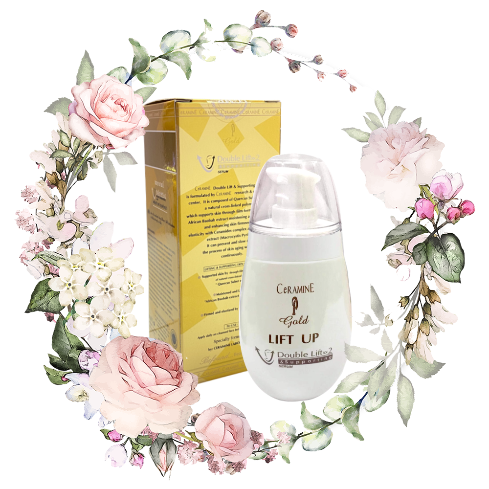 CeRAMINE Gold Double Lift & Supporting Serum เซอรามายน์ โกลด์ ดับเบิ้ล ลิฟท์ แอนด์ ซัพพอร์ติ้ง เซรั่ม