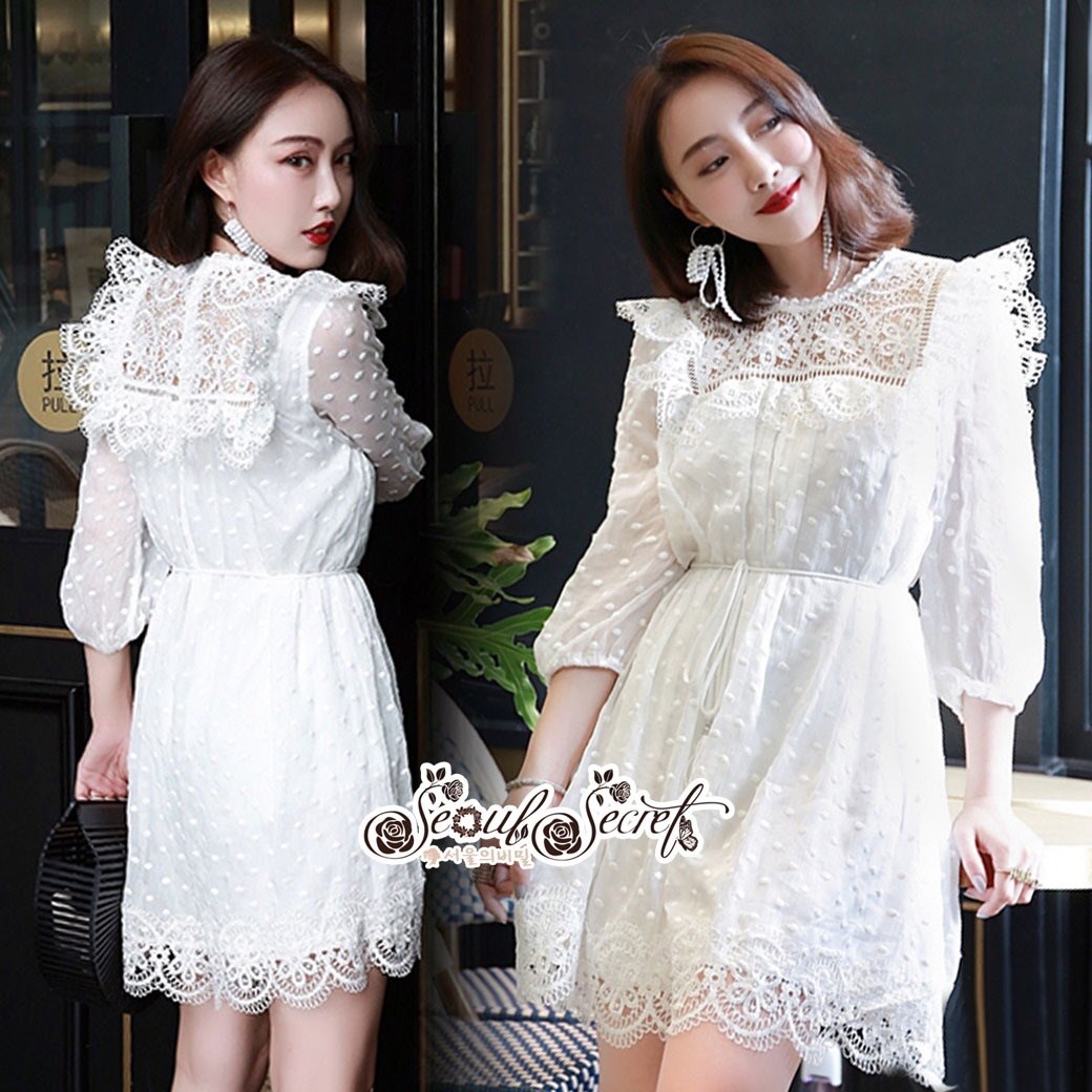 เสื้อผ้าเกาหลี พร้อมส่ง จั้มสูท ขาสั้นเนื้อผ้าชีฟอง