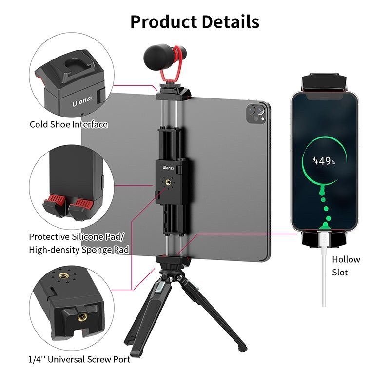 Ulanzi ST-29 Tripod Mount Clip ที่จับมือถือและTablet สำหรับติดตั้งเข้ากับขาตั้งกล้อง