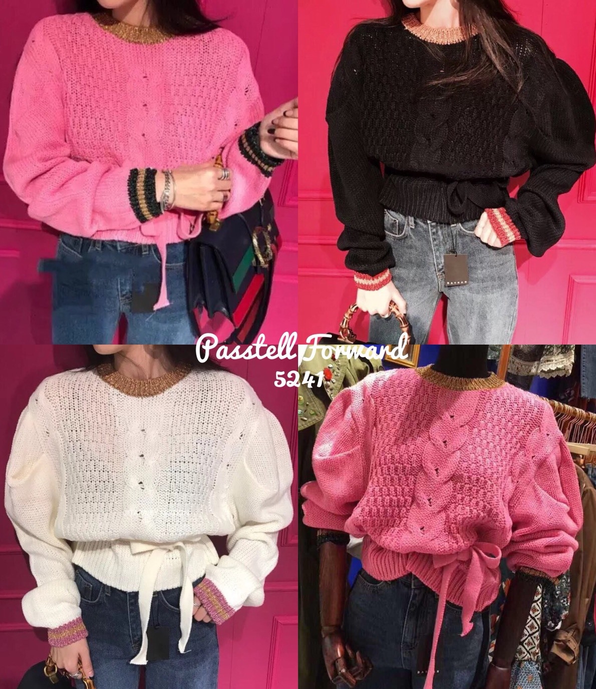 เสื้อแฟชั่น แขนยาวผ้าทอ พร้อมส่ง