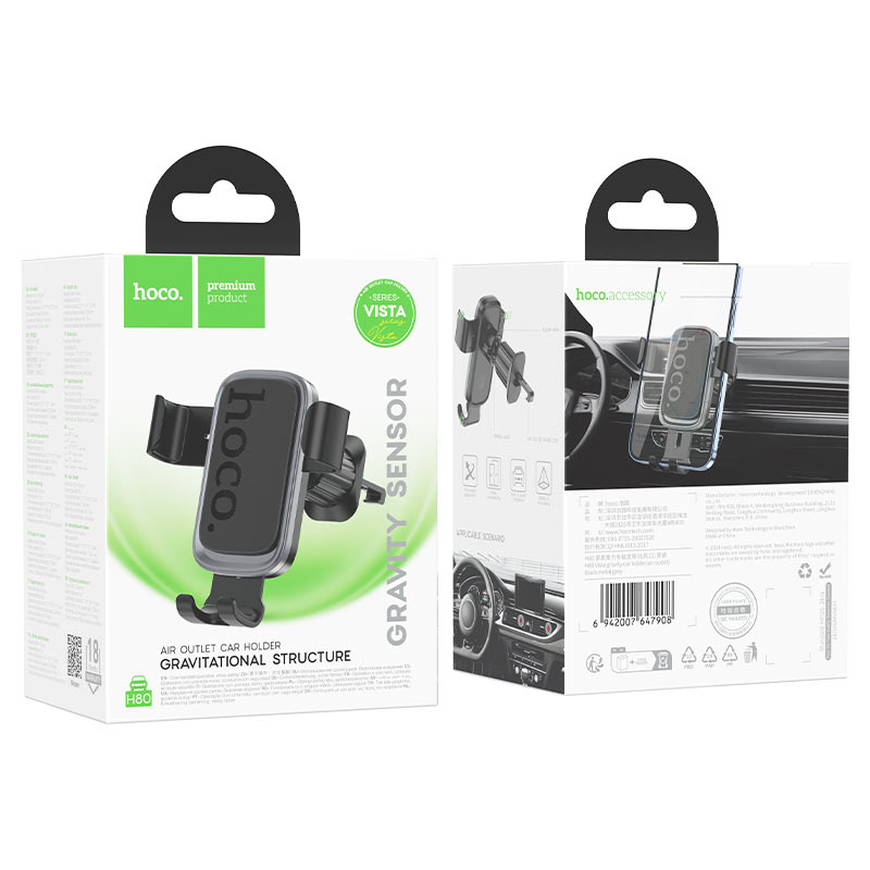 Hoco H80 Vista Car holder for air outlet ที่วางโทรศัพท์ในรถแบบติดช่องแอร์ รองรับหน้าจอ 6.1 – 7 นิ้ว