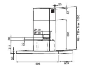 เครื่องดูดควัน FRANKE ราคาพิเศษ รุ่น FCR925ITCBKXSLED