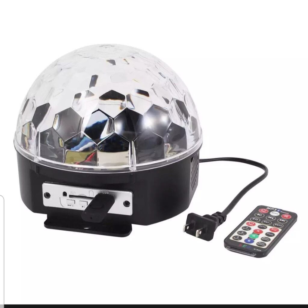 ไฟดิสโก้เธค ไฟเธค ไฟปาร์ตี้ พร้อมลำโพง MP3 ไฟเต้นตามจังหวะเพลง MP3 LED Magic Ball Light ของแท้