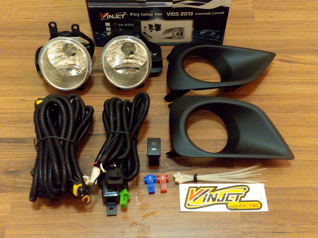 ไฟตัดหมอก VINJET ตรงรุ่น Vios 2013 กรอบดำ