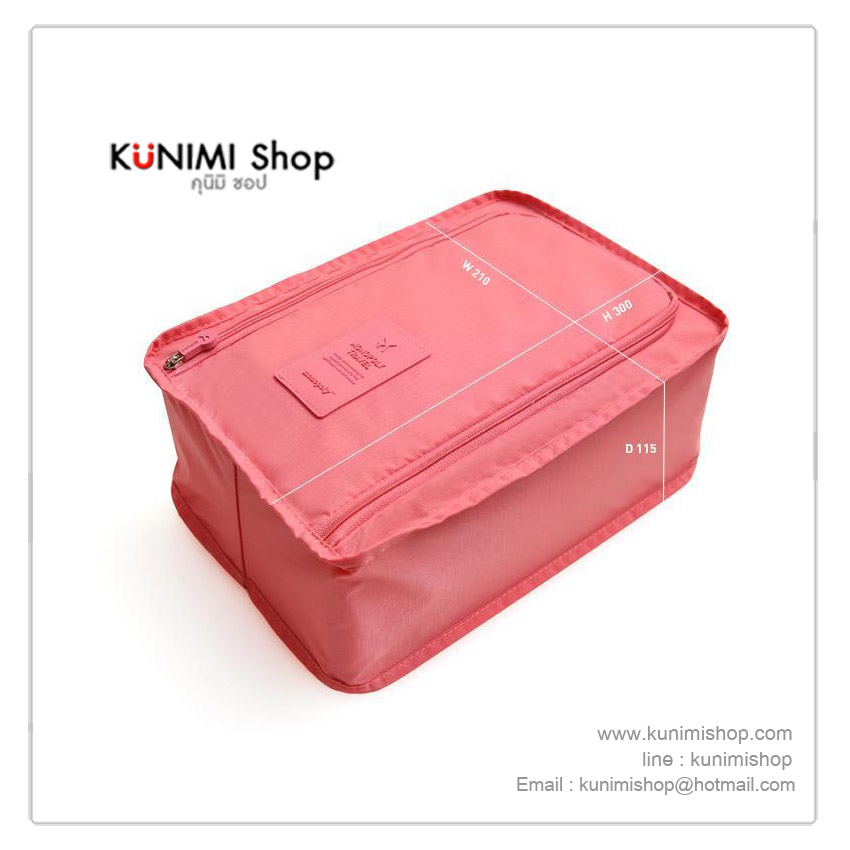  กระเป๋าจัดเก็บสิ่งของ กระเป๋าจัดระเบียบสิ่งของ สาสมารถใส่รองเท้าผ้าใบ รองเท้ากีฬา ออกกำลังกาย รองเท้าแตะ รองเท้าใส่เล่น หรือของใช้ต่างๆ เช่น ผ้าขนหนู ถุงเท้า ผ้าเช็ดตัว กระติกน้ำ เป็นต้น สำหรับพกพาเดินทาง ท่องเที่ยว มีซิปเปิดปิด สะดวกในการจัดเก็บ พร้อมหูหิ้ว * โดยรุ่น Ver. 3 นี้ ตรงช่องใส่รองเท้าจะไม่มีที่กั้นเหมือนกับ รุ่น Ver.2 ครับ * ขนาด กว้าง 21.5 x ยาว 30.5 x หนา 11 cm. 
