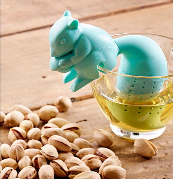พร้อมส่ง ที่กรองชา ซิลิโคน tea infuser ลายกระรอก มี 6 สี