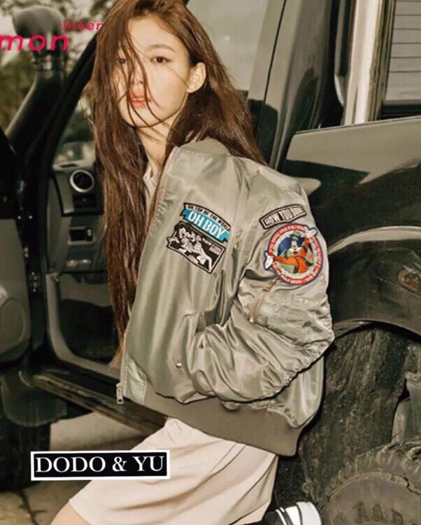 พร้อมส่ง เสื้อแจ๊กเก๊ตปักตัวการ์ตูน