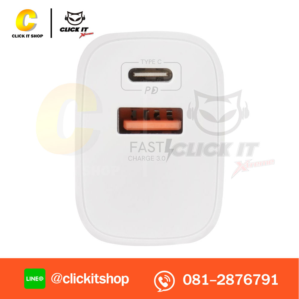 Adapter Charger WHY 3A (18W) Ryder White (WC-3022)