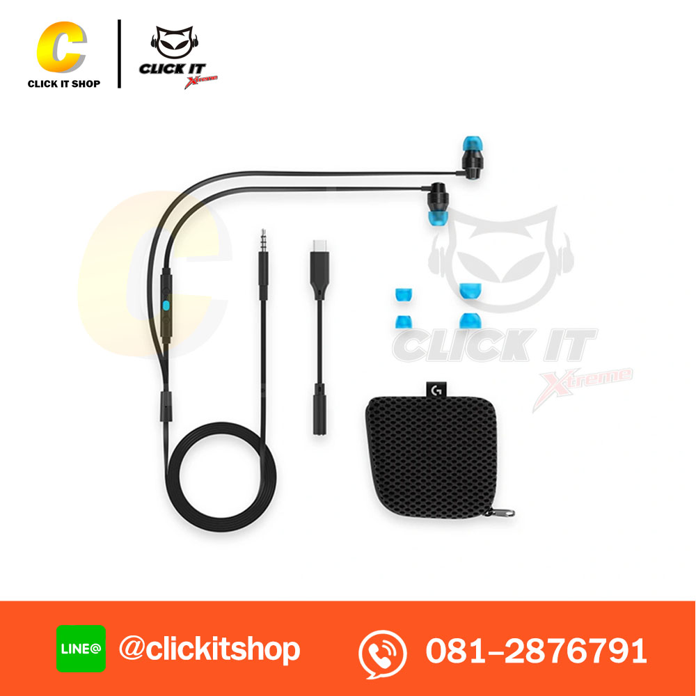 HEADPHONE (IN EAR) LOGITECH G333 -BLACK