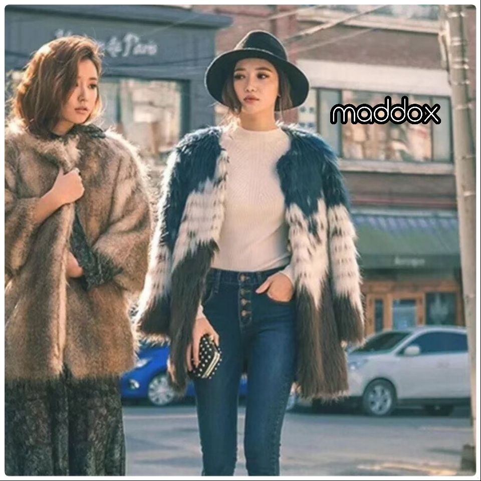 เสื้อเกาหลี พร้อมส่ง เสื้อคลุมขนมิงค์
