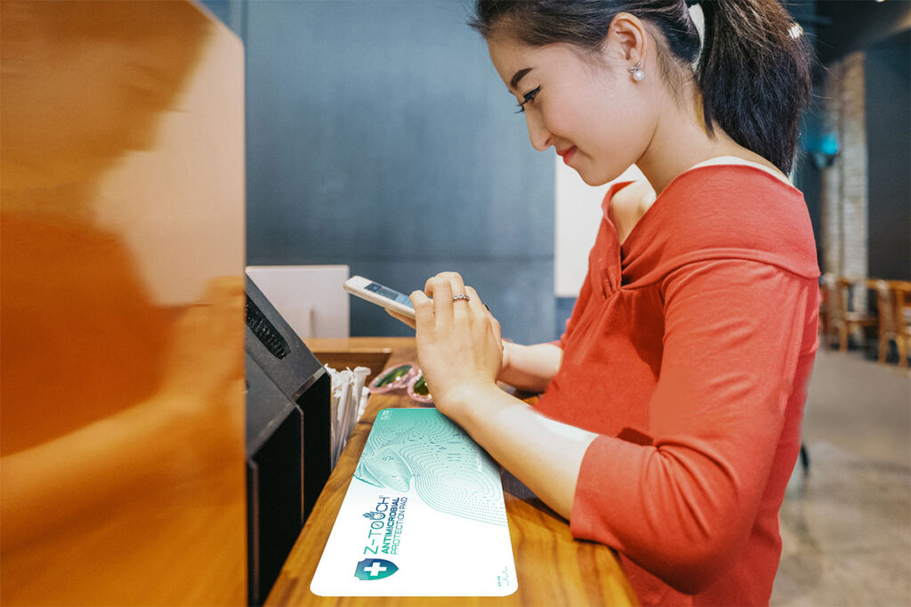 Z-Touch แผ่นกำจัดเชื้อไวรัสและแบคทีเรียสำหรับวางบนเคาน์เตอร์