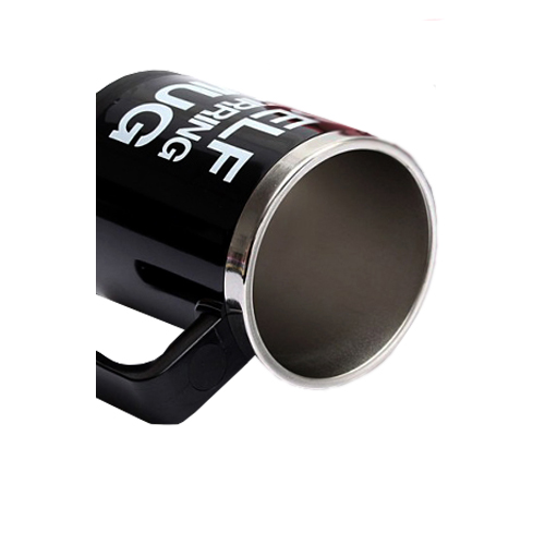 Self Stirring Mug ถ้วยชงกาแฟออโต้ 400ml สีดำ เหมาะสำหรับเครื่องดื่มร้อนและเย็น