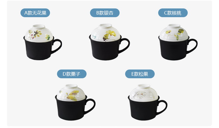 Pre-Order ชามก๋วยเตี๋ยว มาม่า เซรามิค พร้อมฝาเป็นถ้วยในตัว มี 5 ลาย