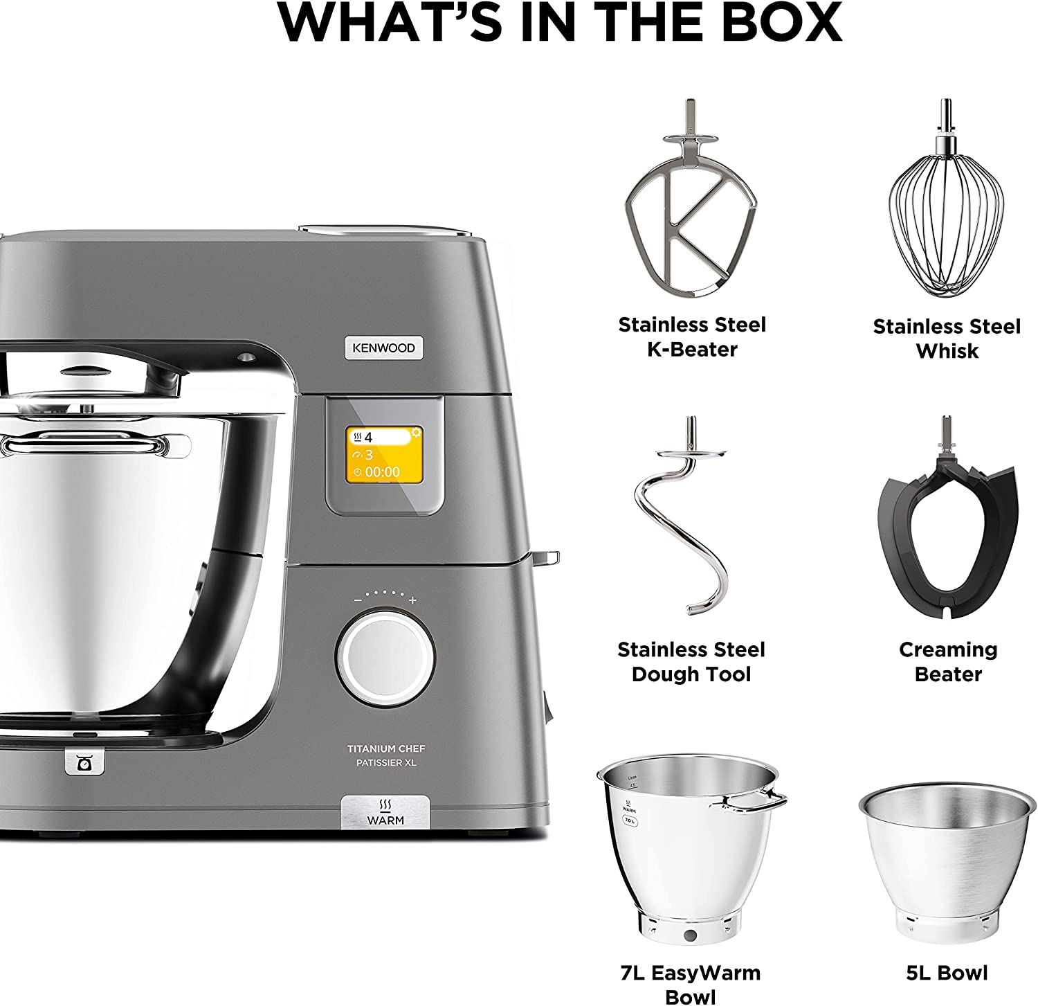 เครื่องผสมอาหาร เครื่องตีแป้ง พร้อมเตา Induction KENWOOD รุ่น KWL90.004SI