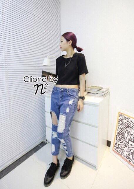 พร้อมส่ง กางเกงยีนส์ทรงกระบอกเล็ก