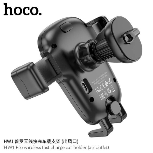 Hoco HW1 car holder wireless charger ที่ยึดมือถือในรถยนต์ติดช่องแอร์ ชาร์จไร้สายได้