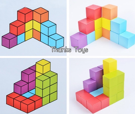 บล็อกไม้ Wooden Cubes