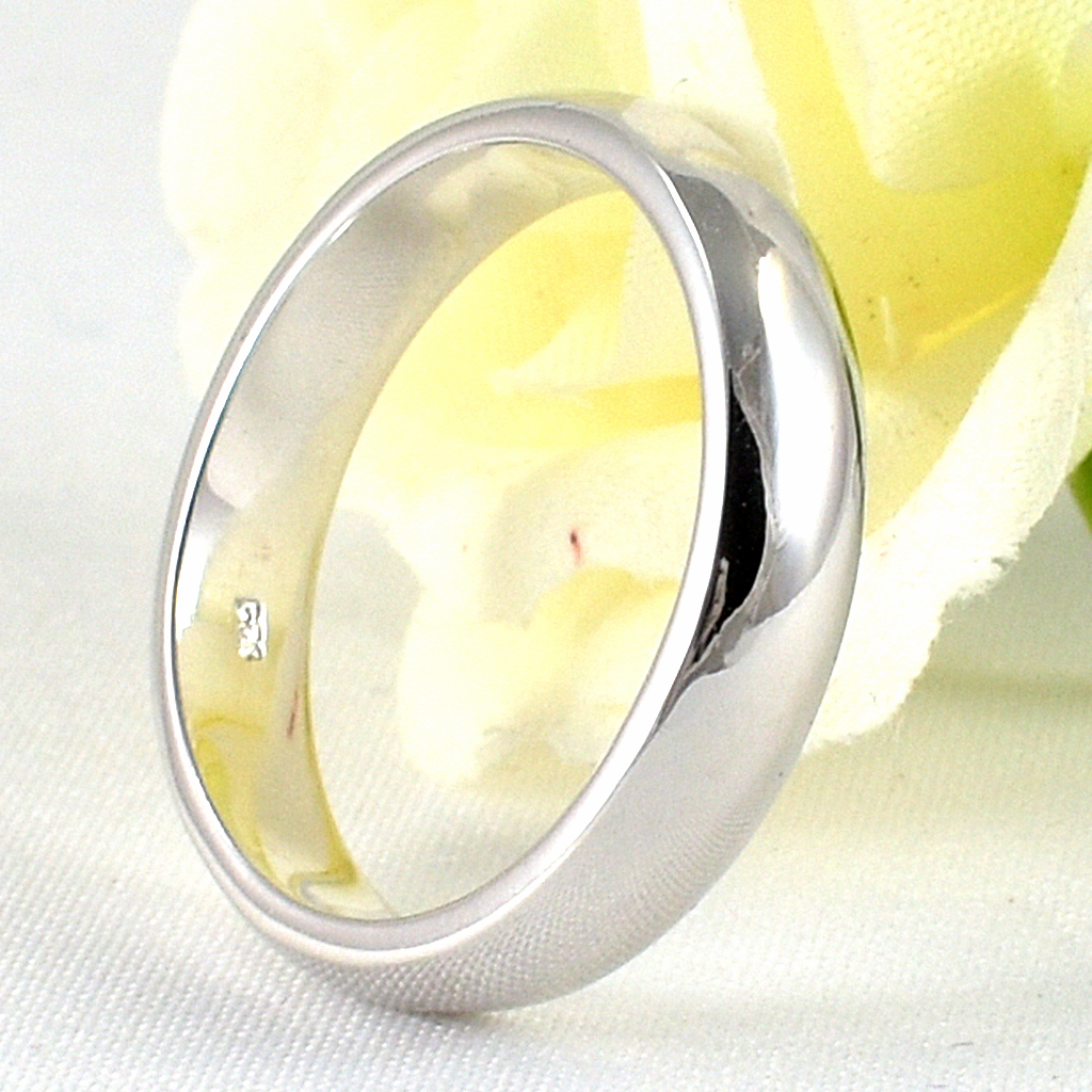 SKJewelryFactory แหวนเงินแท้ แหวนเกลี้ยง แหวนปลอกมีด หน้ากว้าง 5 มิล ตัวเรือนหนาเเข็งแรง ER01062-JSV