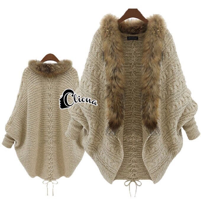 เสื้อเกาหลี พร้อมส่ง cadigan สีครีม แขนยาว