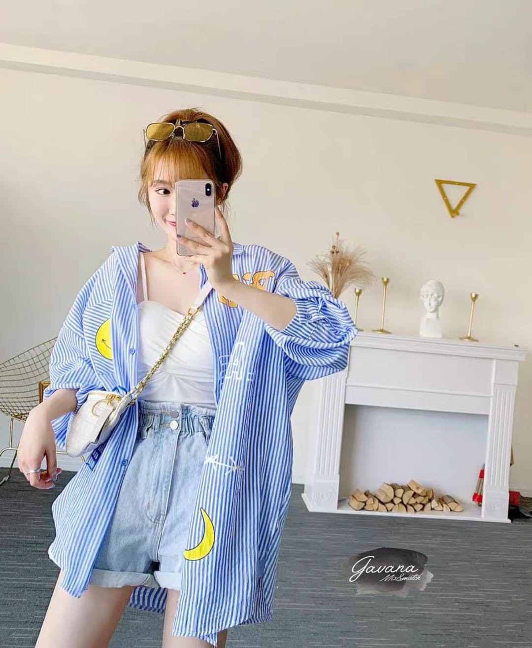 เสื้อแฟชั่น พร้อมส่ง เสื้อเชิ้ต ทรงoversize