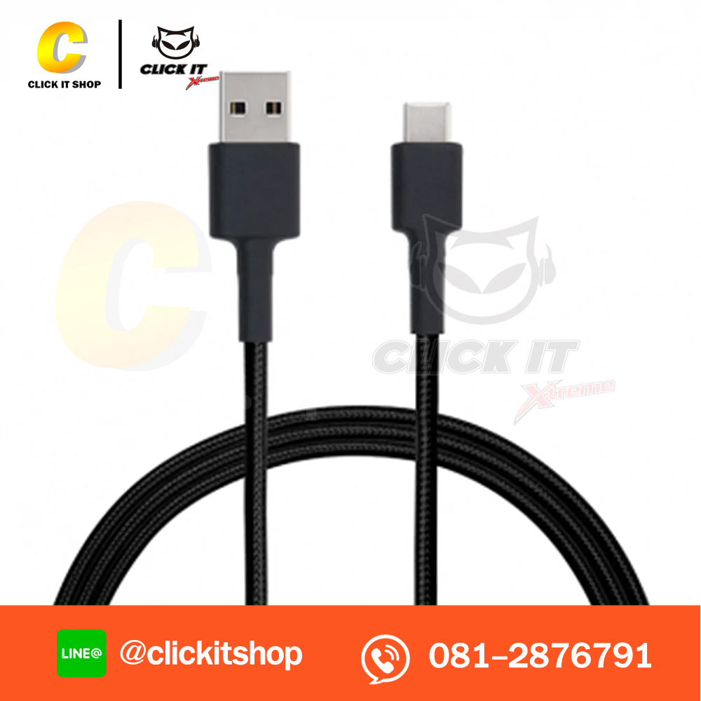 CABLE XIAOMI BRAIDED Mi USB-C 1M - BLACK (18714)