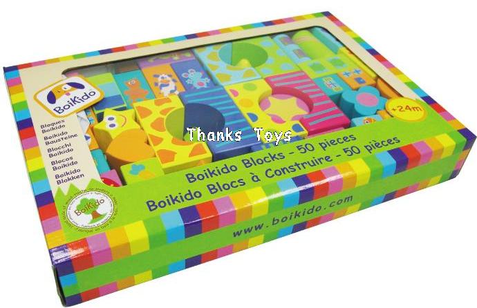 บล็อกไม้สร้างเมือง 50 ชิ้น ของ Boikido