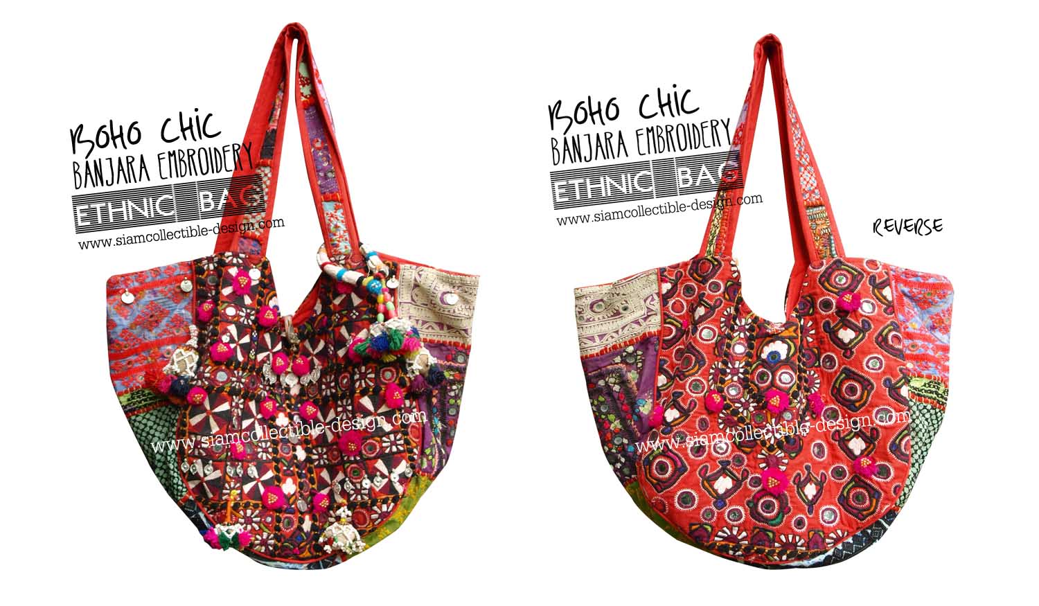 กระเป๋าผ้าอินเดีย BJB002 / Banjara Embroidery Ethnic Bag BJB002