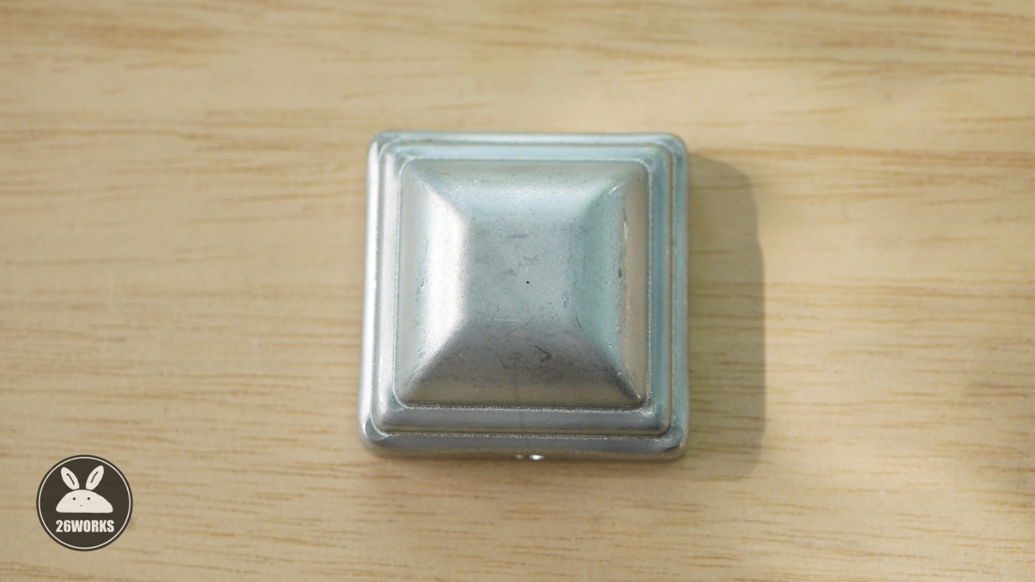 ฝาปิดหัวเสา 50x50 mm เหล็กชุบ สวมนอก