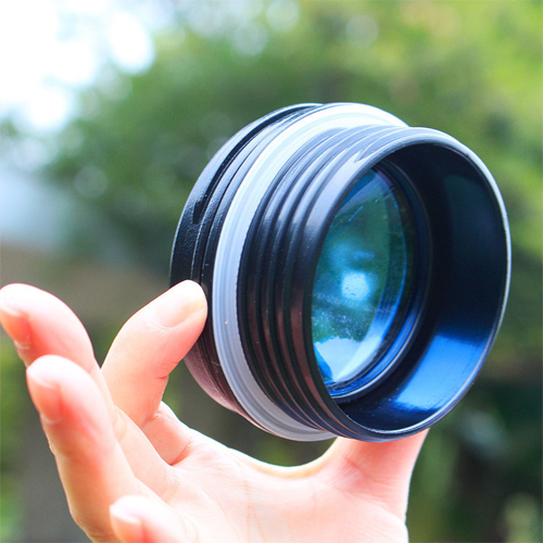 แก้วน้ำพร้อมฝาปิดสนิท แน่นหนา แก้วน้ำรูปเลนส์กล้อง Caniam