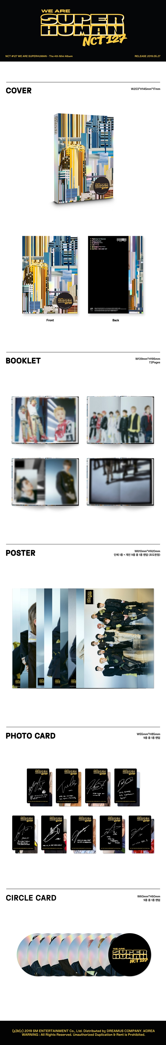 [Pre] NCT 127 : 4th Mini Album - WE ARE SUPERHUMAN (Normal Ver.) +Poster