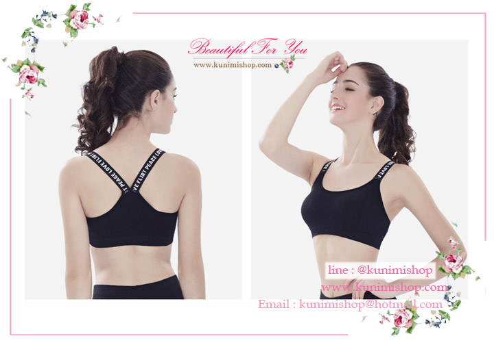 เสื้อกล้าม เสื้อซับในแบบครึ่งตัว แนวสปอรต์ กีฬา